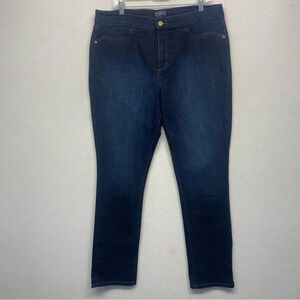 NYDJ Sparkle Glitter Jeans 16 Dark Wash